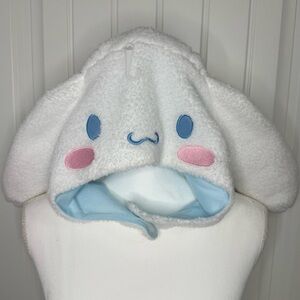 Sanrio Cinnamoroll White & Light Blue Plush Hood / Winter Hat